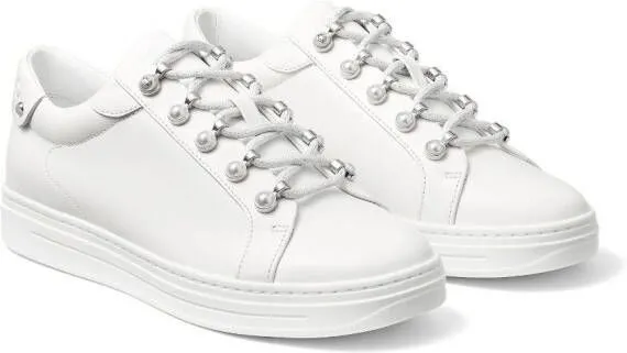 Jimmy Choo Antibes pearl-embellished sneakers White