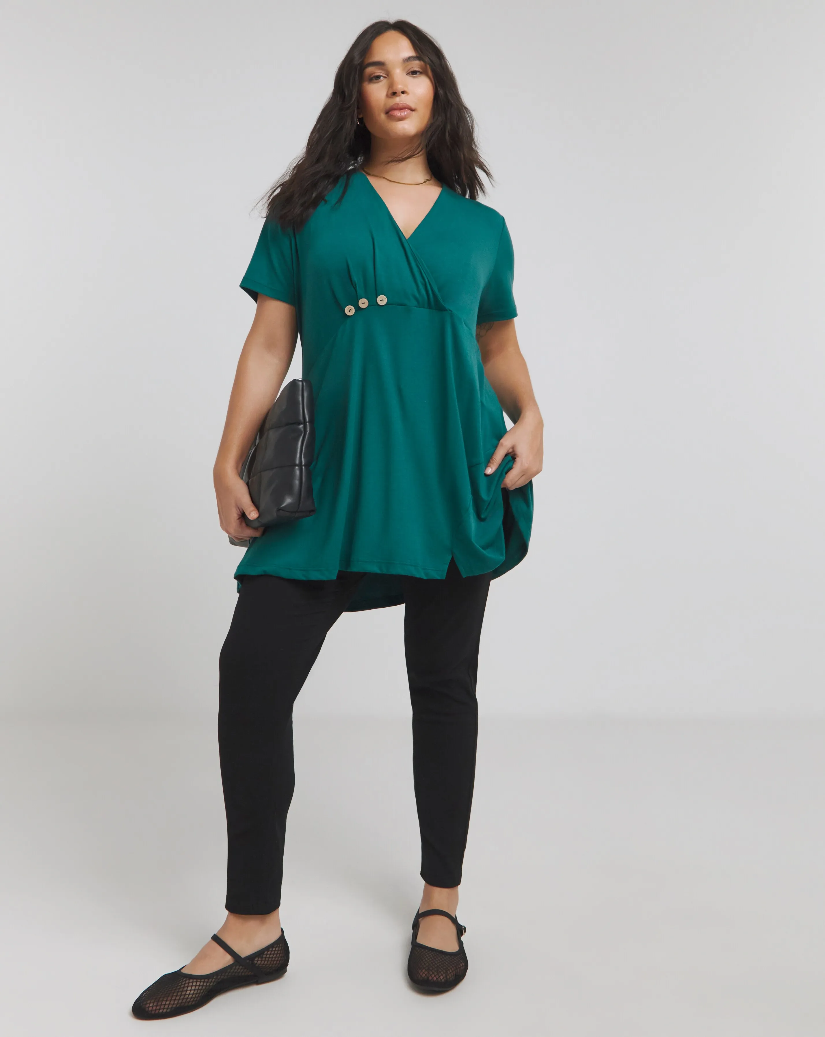 Joe Browns Short Sleeve Button Detail Tunic | Simply Be