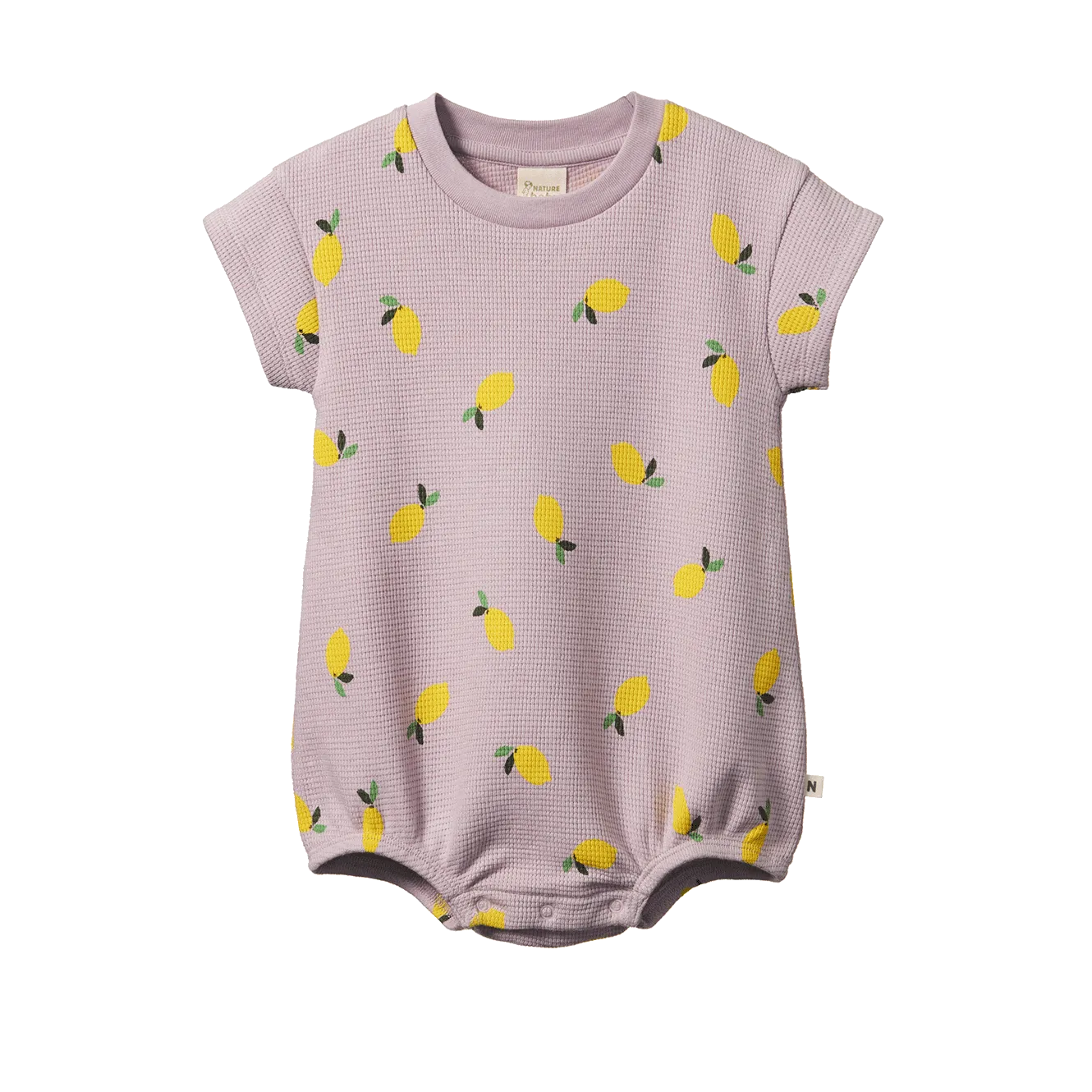 Juno Romper Waffle || Lilac Lemon Print