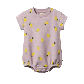 Juno Romper Waffle || Lilac Lemon Print