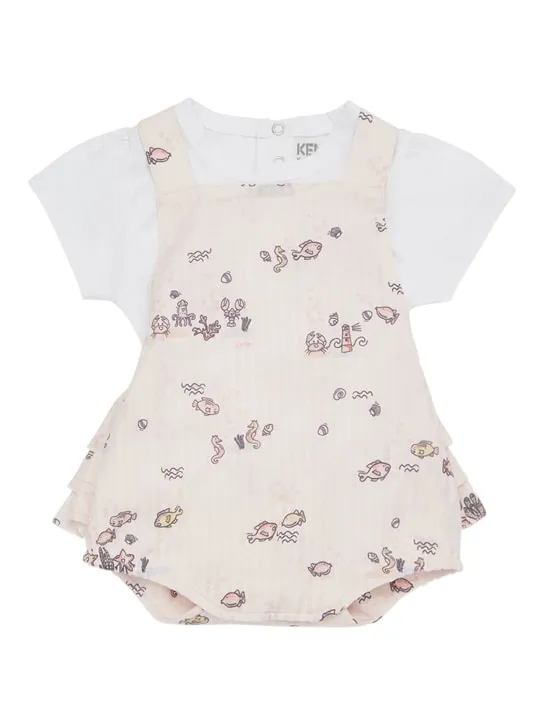 Kenzo Kids   Printed cotton t-shirt & romper 