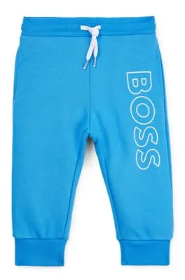 Kids' tracksuit bottoms with vertical logo