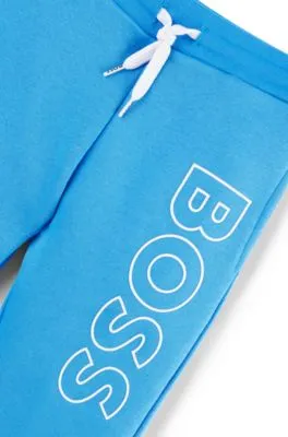 Kids' tracksuit bottoms with vertical logo