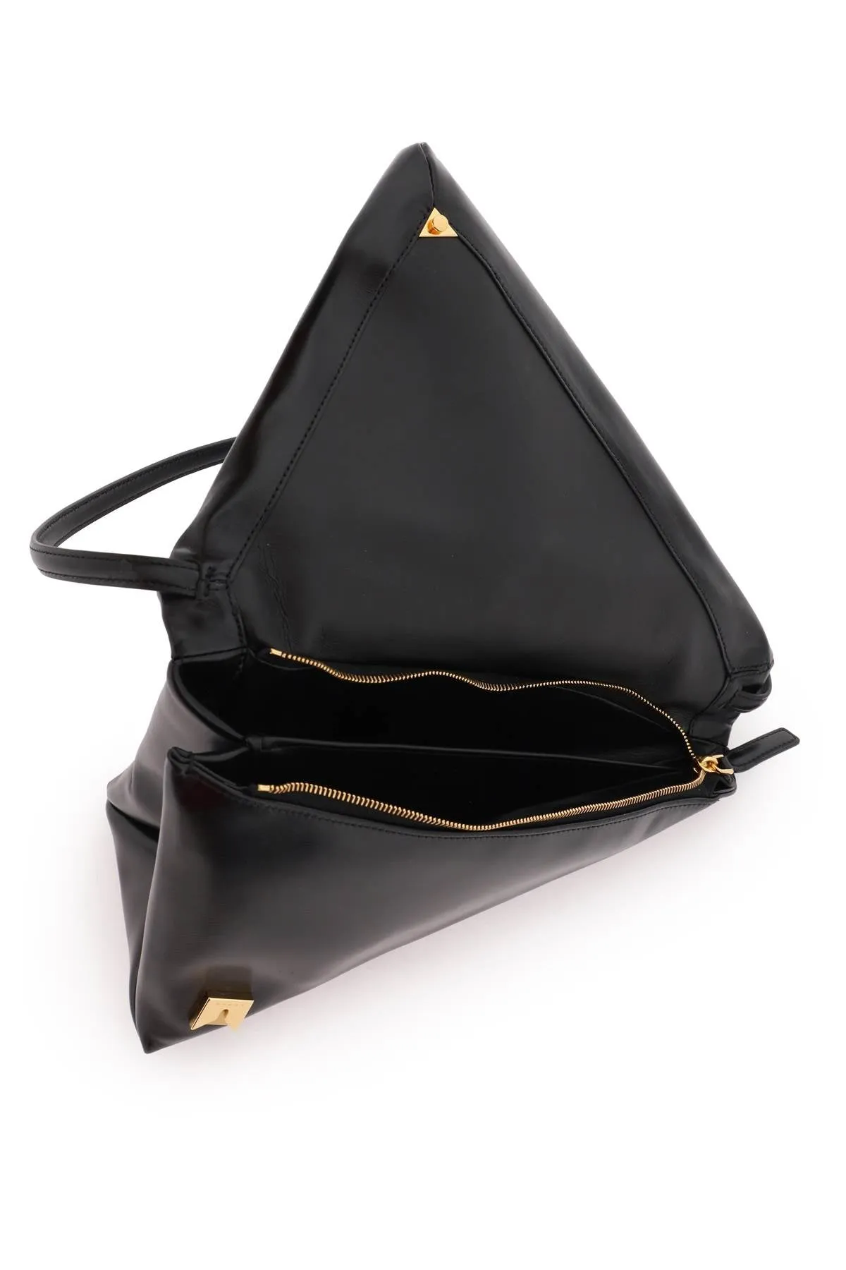 Leather Prisma Triangle Bag