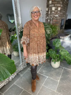 Leopard Print Button Tunic Belinda