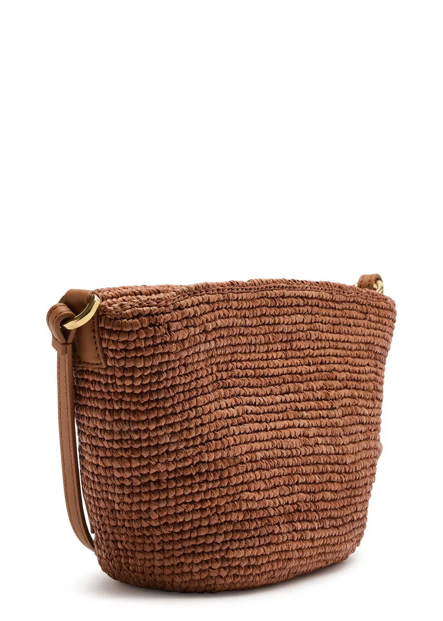 LOEWE X Paula's Ibiza Slit Pochette raffia cross-body bag  -                         -                     -               