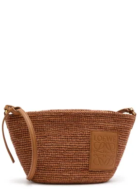 LOEWE X Paula's Ibiza Slit Pochette raffia cross-body bag  -                         -                     -               