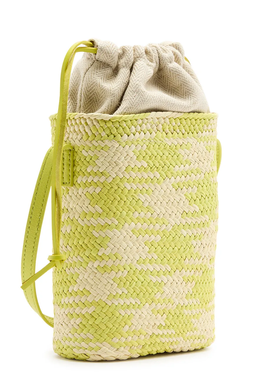 LOEWE X Paula's Ibiza Square Pocket checked raffia cross-body bag -                         -                     -        