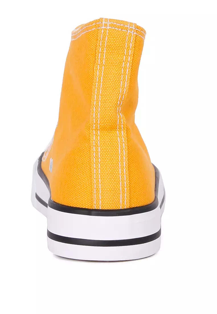 London Rag Yellow High Top Basketball Canvas Sneakers