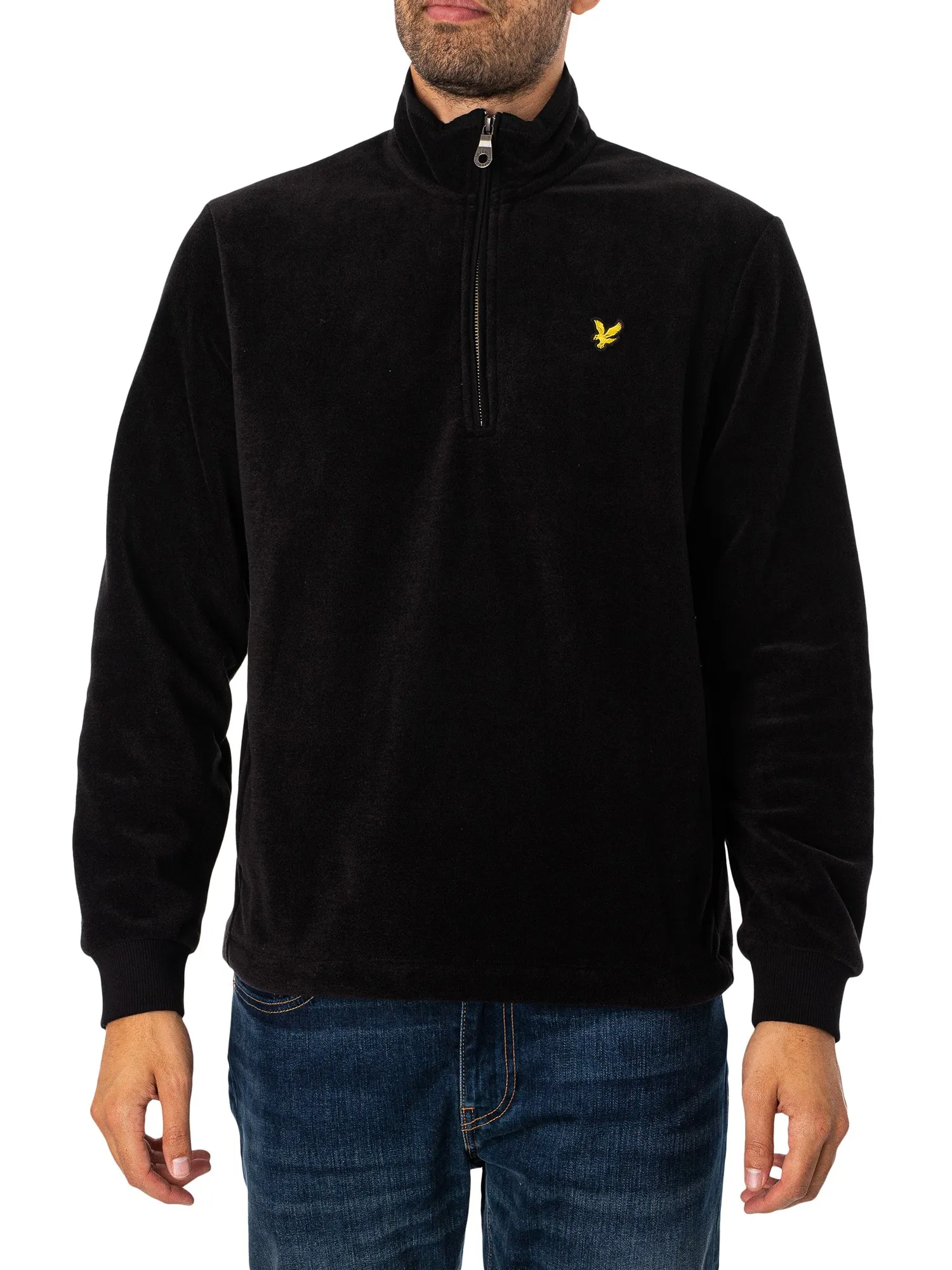 Lyle & Scott Fleece Quarter Zip - Jet Black