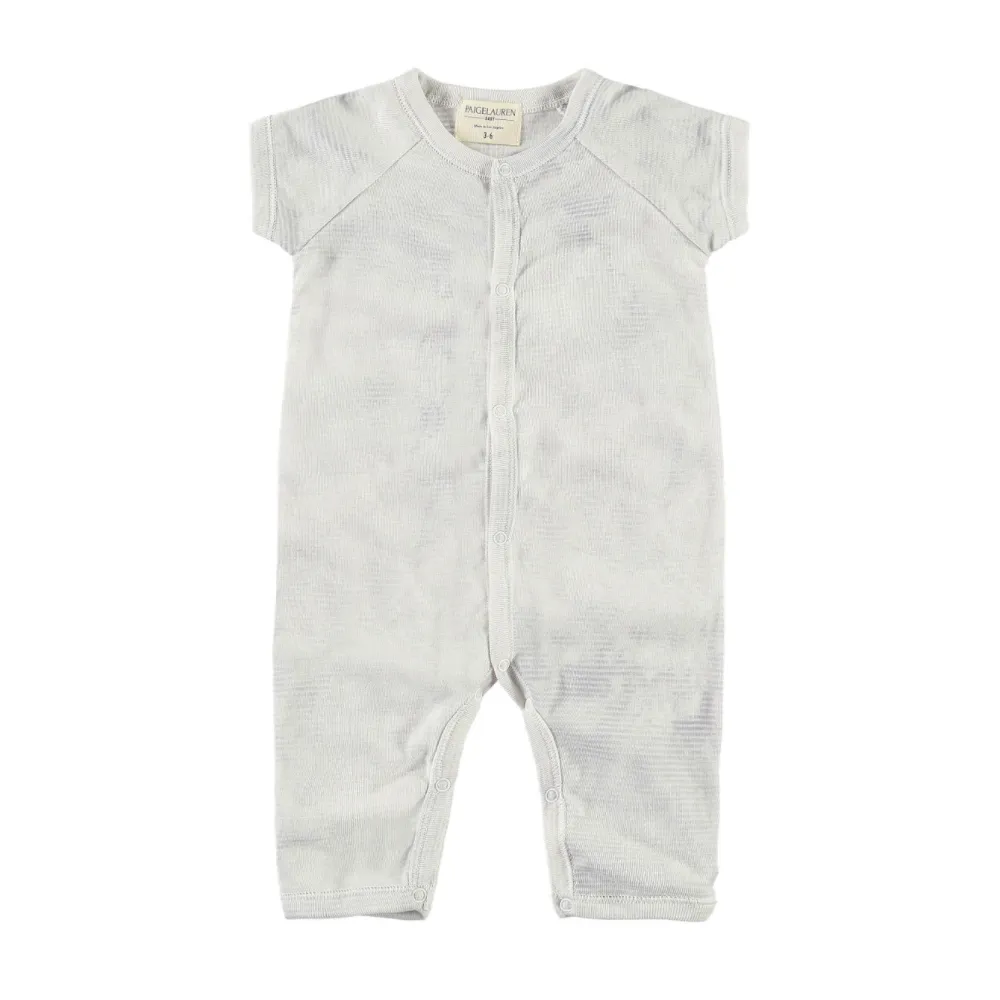 Marble Stripe Rib Raglan Romper