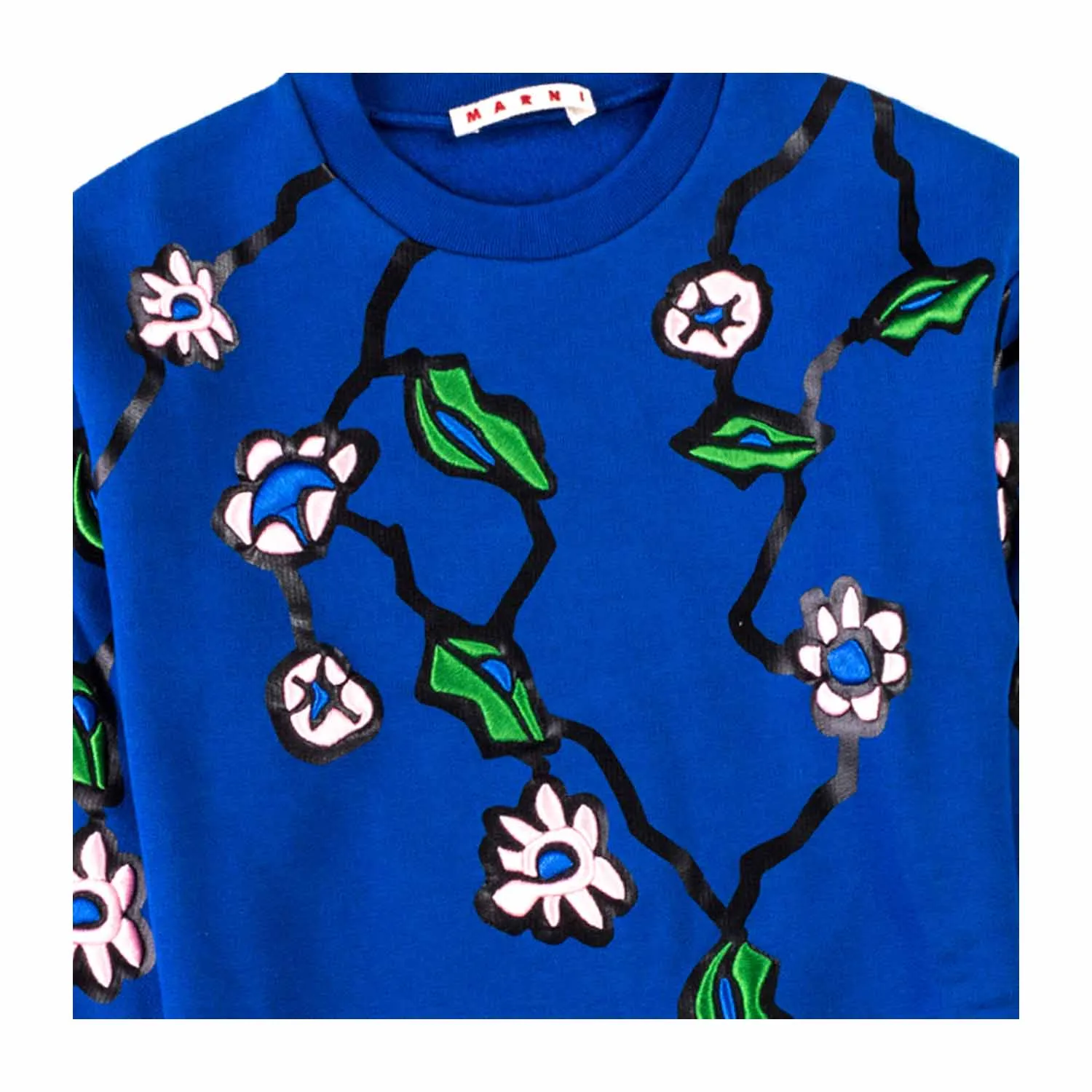 Marni Blue Fleece Dress For Girls