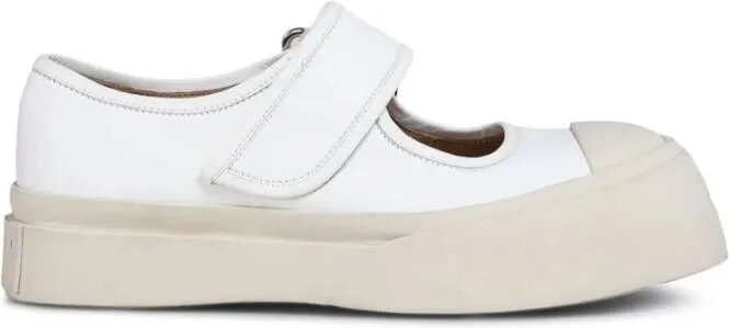 Marni leather Mary Jane sneakers White