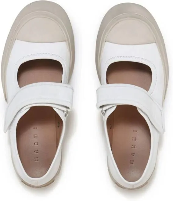 Marni leather Mary Jane sneakers White