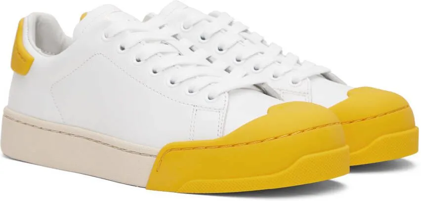 Marni White & Yellow Dada Bumper Sneakers