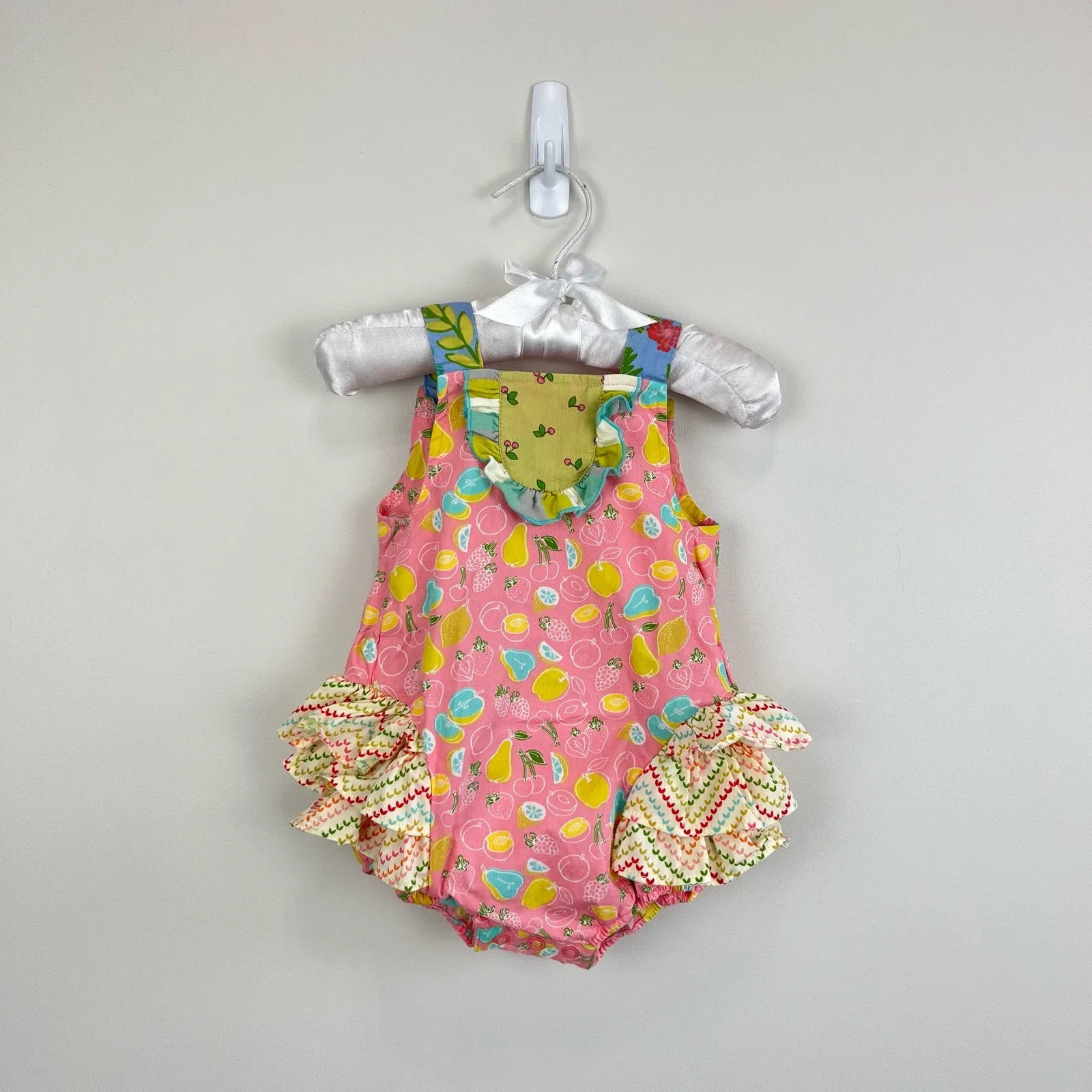 Matilda Jane Little Lemon Ruffle Bubble Romper 6 Months