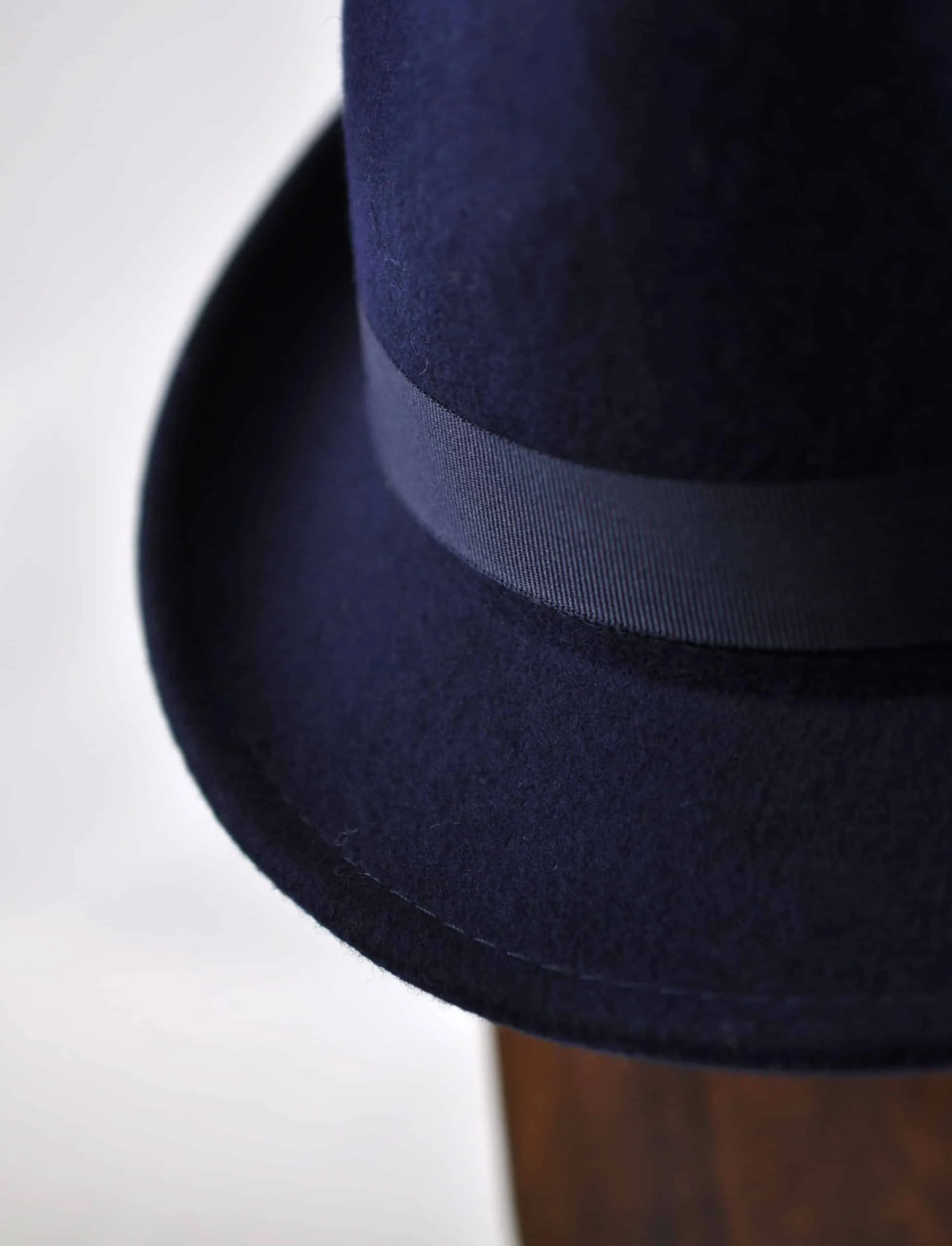 Navy Blue PorkPie Trilby Hat -