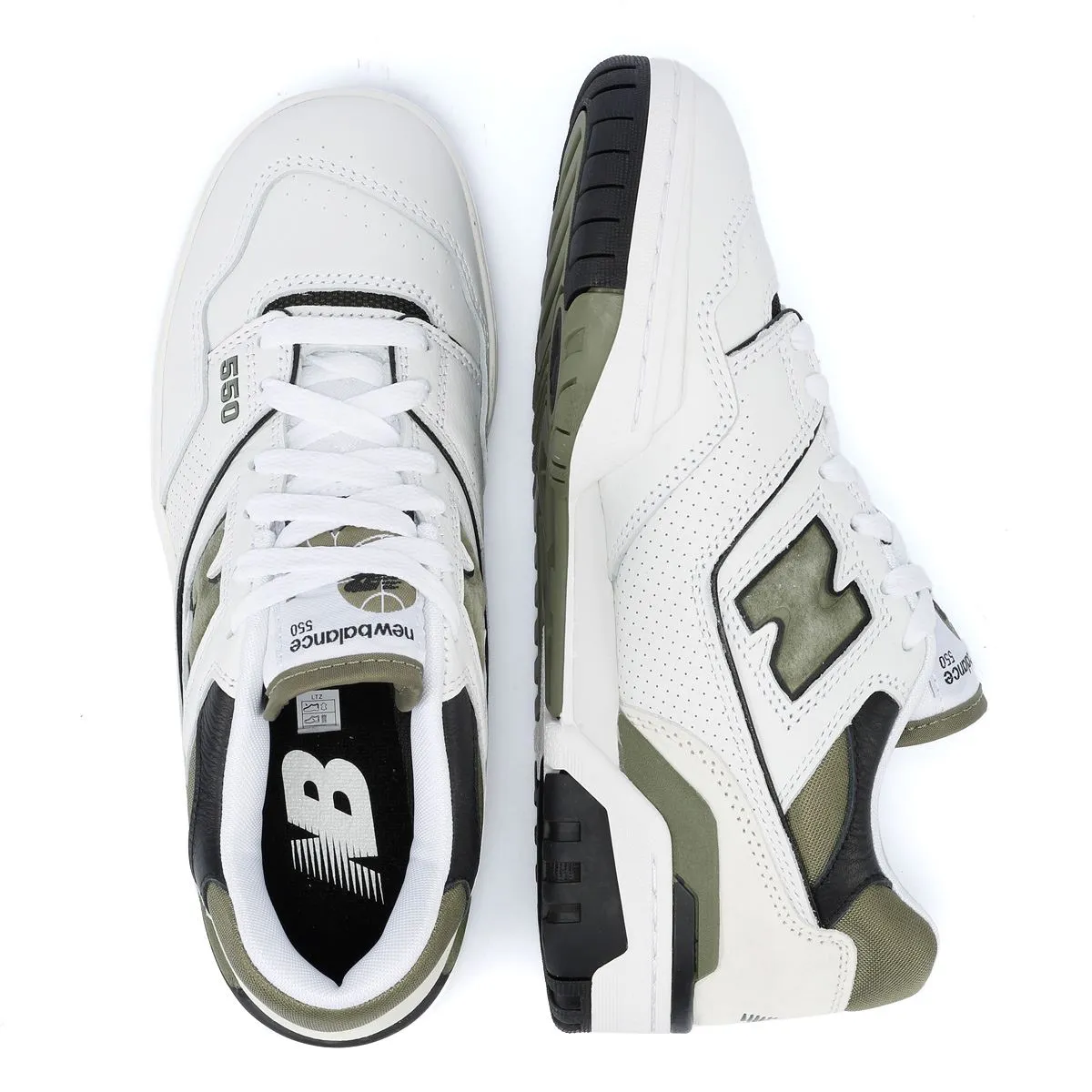 New Balance 550 White/Khaki Trainers