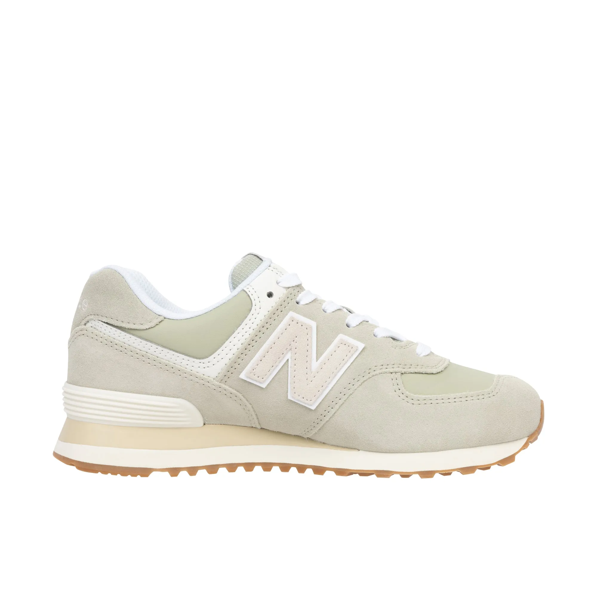 New Balance Womens 574 Olivine/Moonbeam