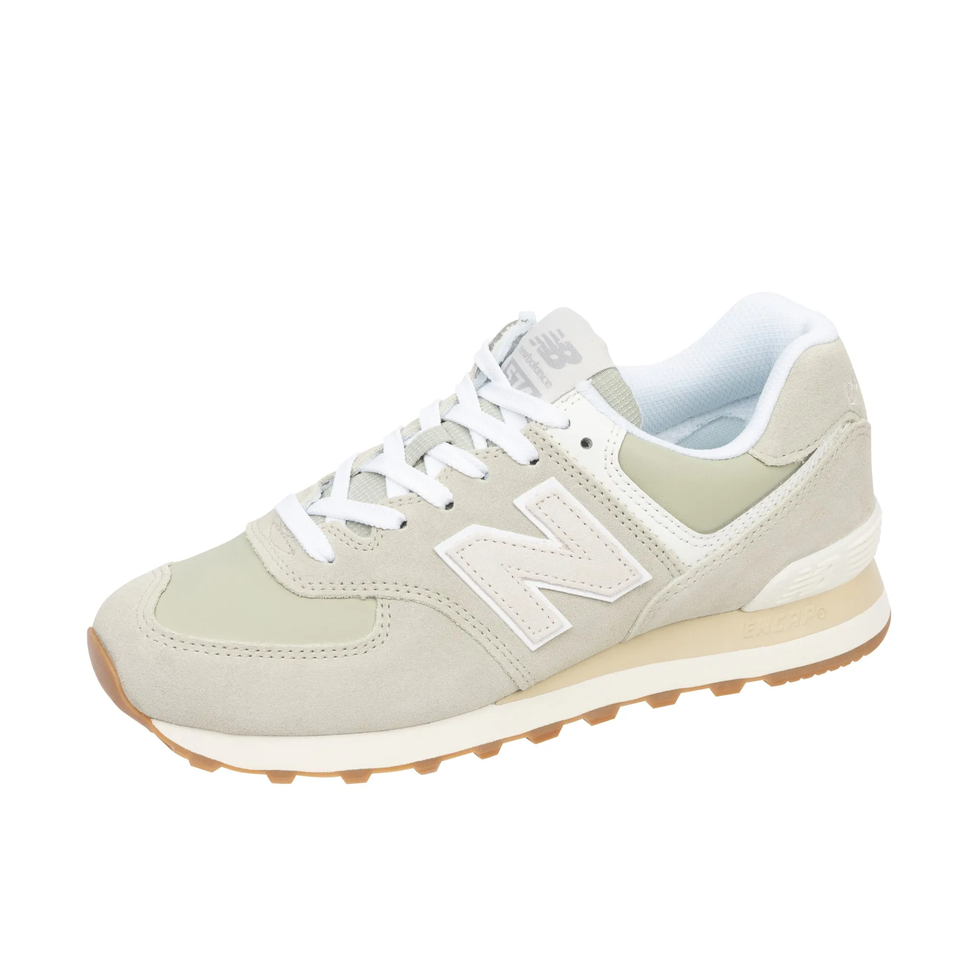 New Balance Womens 574 Olivine/Moonbeam