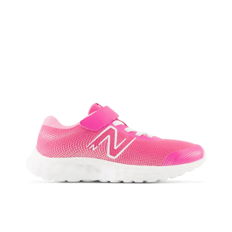 New Balance Youth Girls 520 V8 Bungee Lace Shoe - PA520PK8 (Wide)