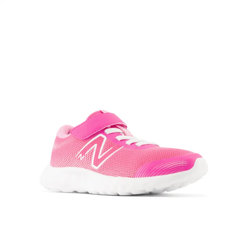 New Balance Youth Girls 520 V8 Bungee Lace Shoe - PA520PK8 (Wide)