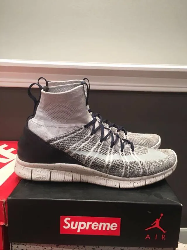 Nike free flyknit mercurial superfly pure platinum