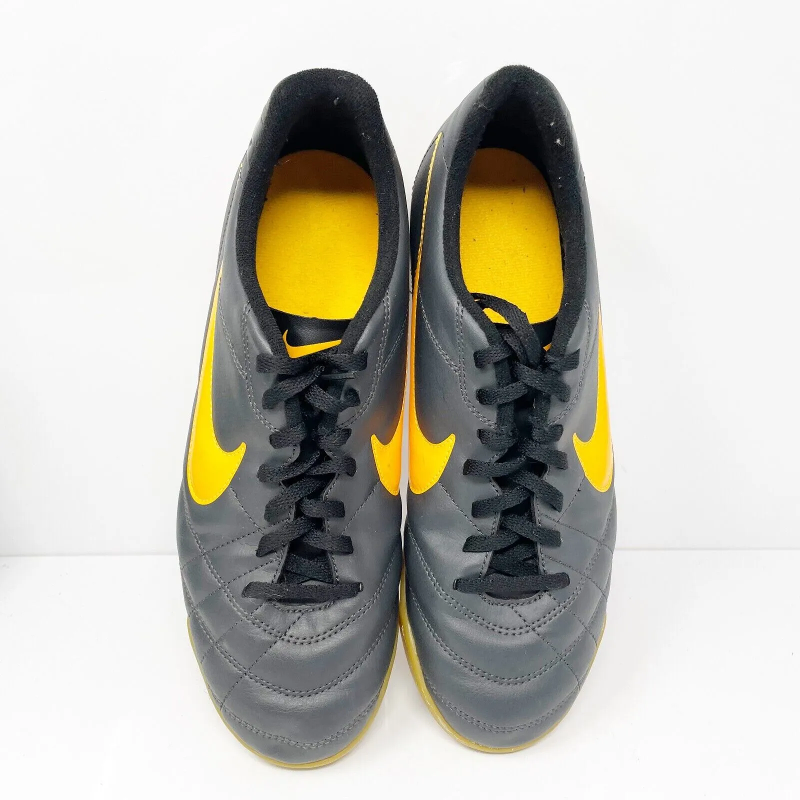 Nike Mens Tiempo Rio IC 509039-080 Black Soccer Cleats Shoes Size 9.5