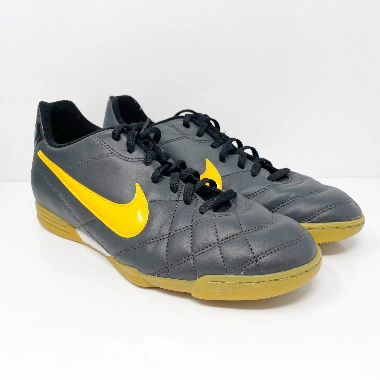 Nike Mens Tiempo Rio IC 509039-080 Black Soccer Cleats Shoes Size 9.5