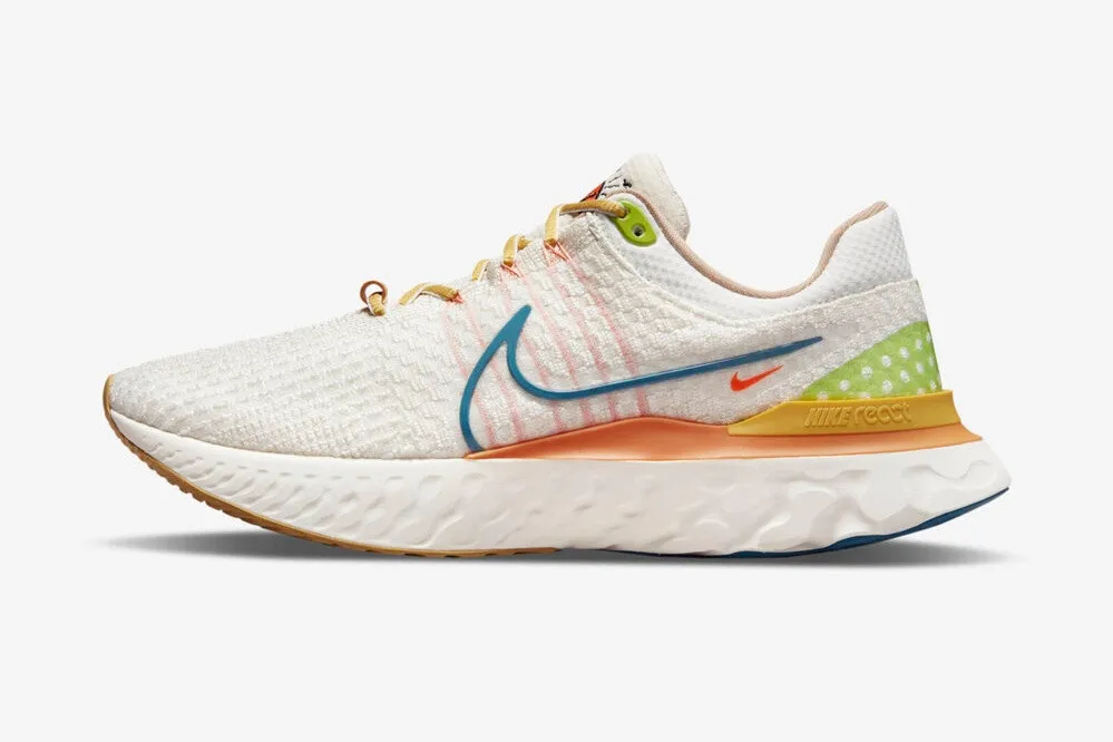 Nike React Infinity Run 3 Flyknit Sun Club Sail Hot Curry Riftblue Vivid Green Sanded Gold DV1744-141