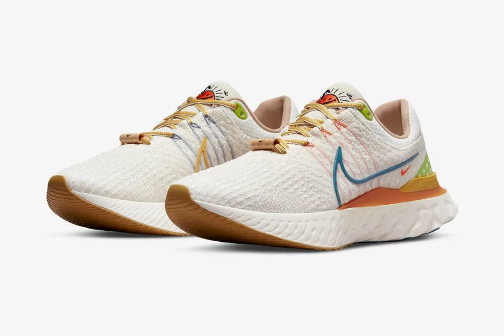 Nike React Infinity Run 3 Flyknit Sun Club Sail Hot Curry Riftblue Vivid Green Sanded Gold DV1744-141