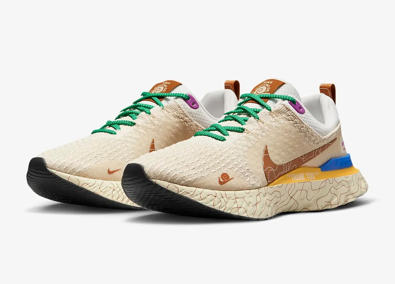 Nike React Infinity Run Flyknit 3 Premium Moving Company Phantom Oatmeal Citron Pulse DZ3025-001