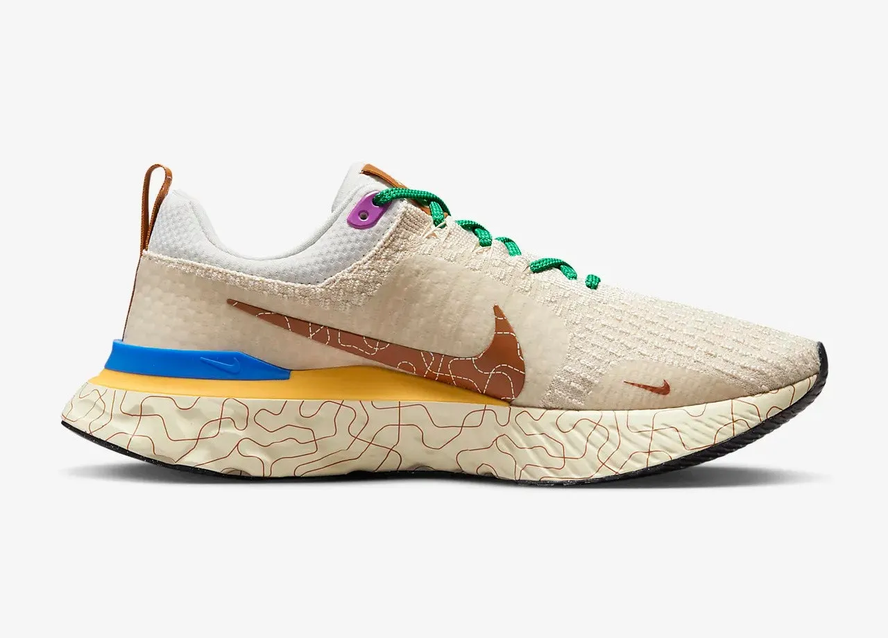 Nike React Infinity Run Flyknit 3 Premium Moving Company Phantom Oatmeal Citron Pulse DZ3025-001