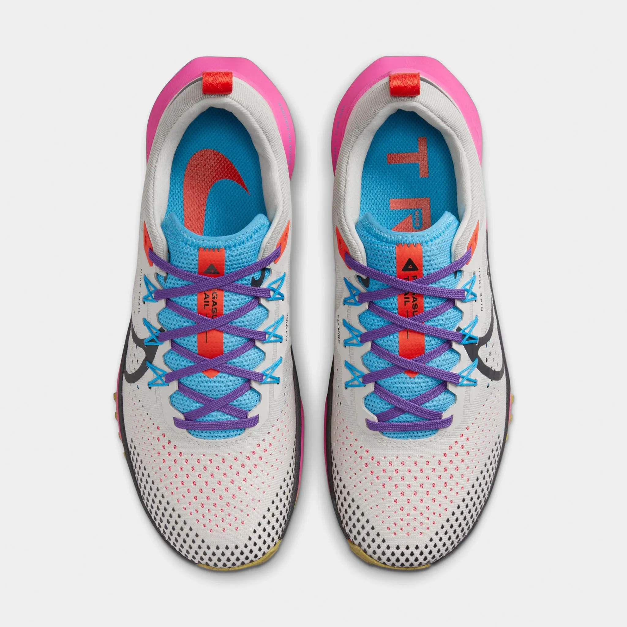 Nike Women's React Pegasus Trail 4 Light Orewood Brown / Blue Lightning - Pink Spell