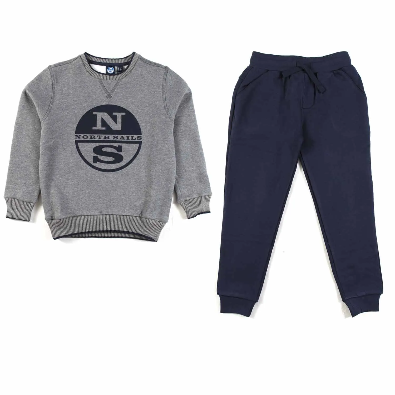 North Sails Gray And Blue 2 Piece Tracksuit For Child And Teenager