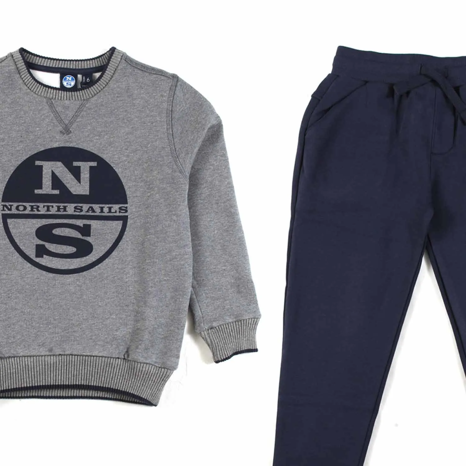 North Sails Gray And Blue 2 Piece Tracksuit For Child And Teenager