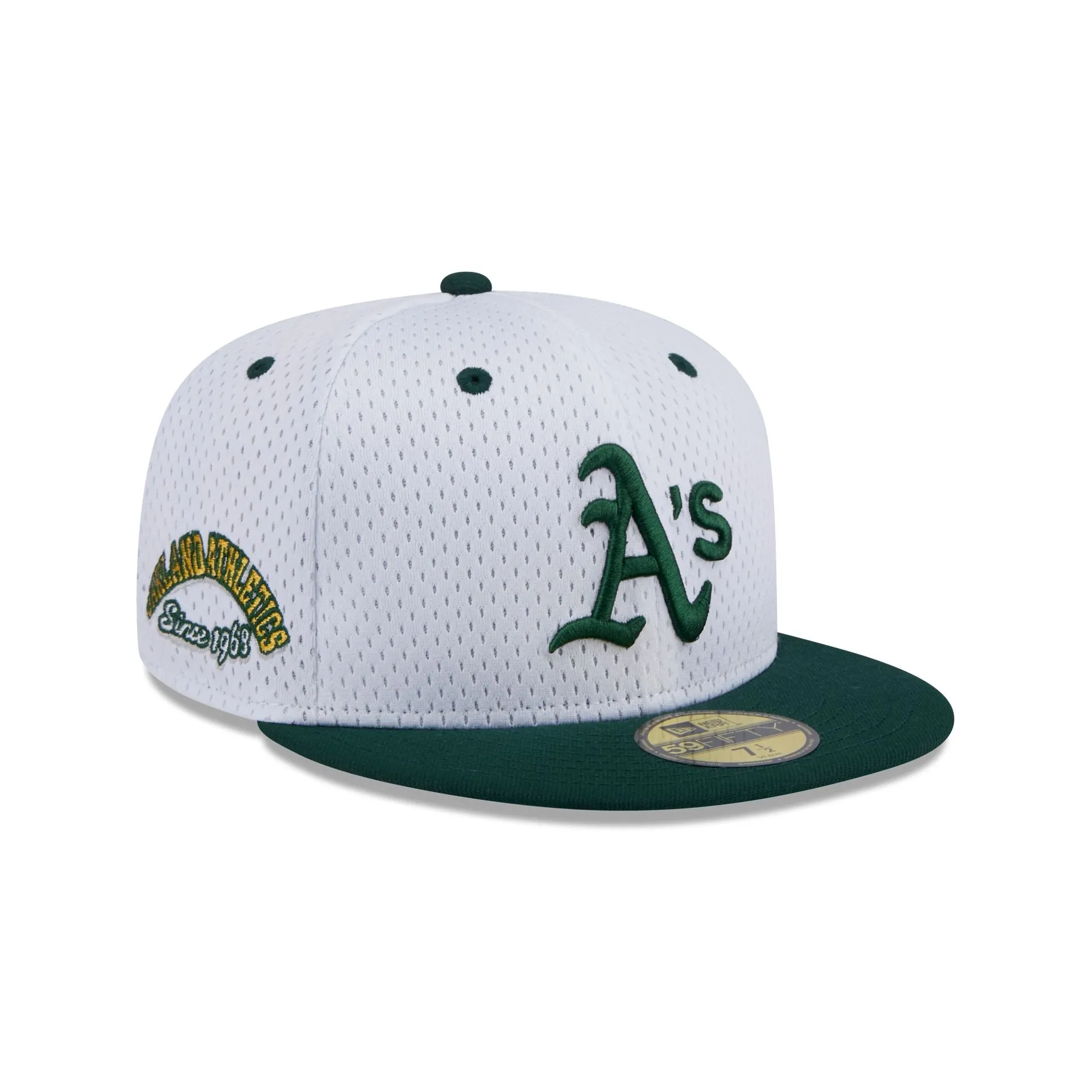 Oakland Athletics Throwback Mesh 59FIFTY Fitted Hat