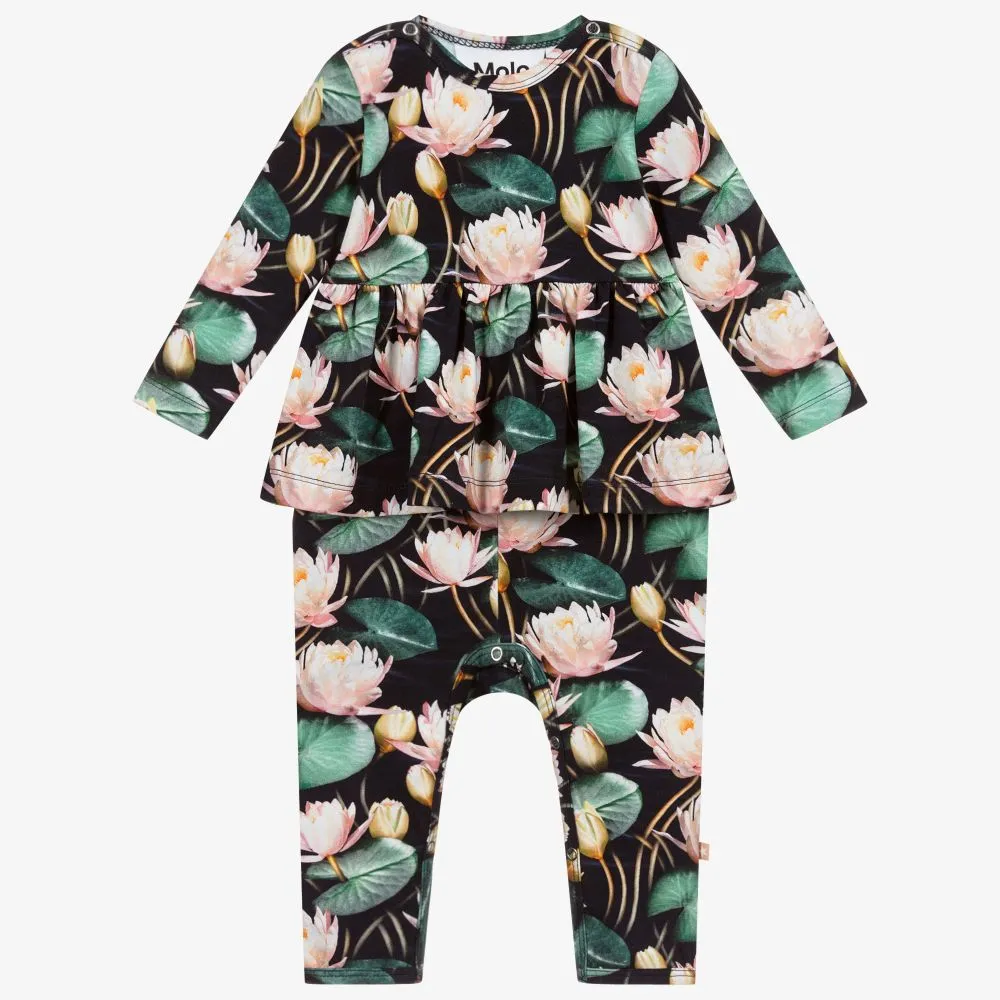 Organic Cotton Lilies Romper