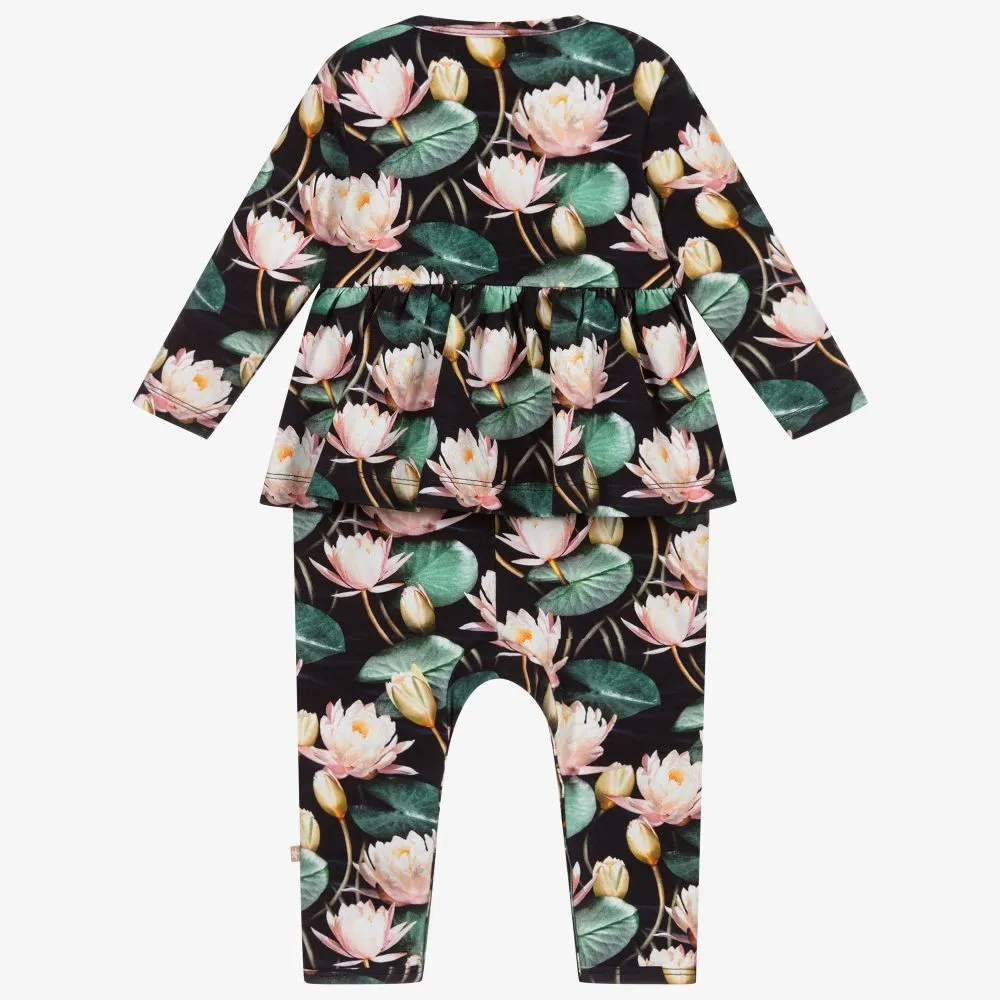 Organic Cotton Lilies Romper