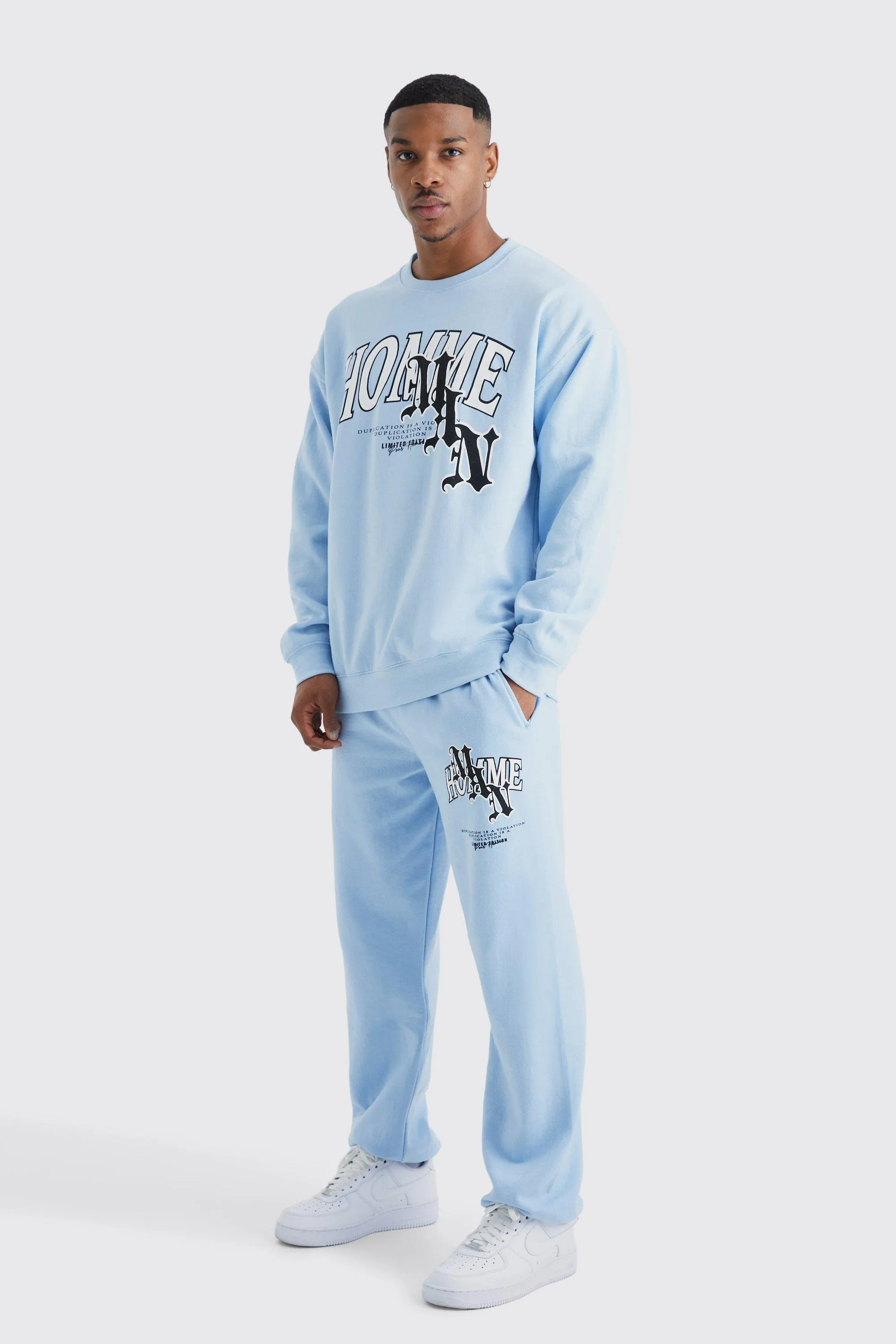 Oversized Gothic Man Sweat Tracksuit | boohooMAN UK