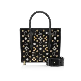 Paloma Mini Top handle bag - Vog patent leather and spikes La Belle - Black