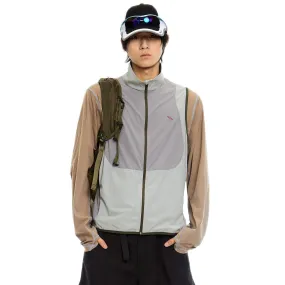 Patchwork Training Vest in Grey-