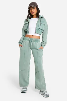 Petite Washed Cargo Pocket Tracksuit