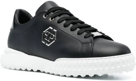 Philipp Plein low-top leather sneakers Black