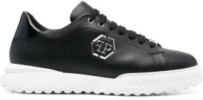 Philipp Plein low-top leather sneakers Black