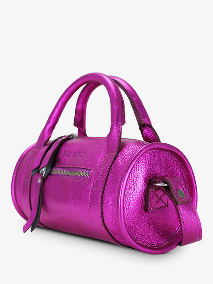 Pink Leather Cross-body Bag for Women - Charlie Electric Pink | PAUL MARIUS