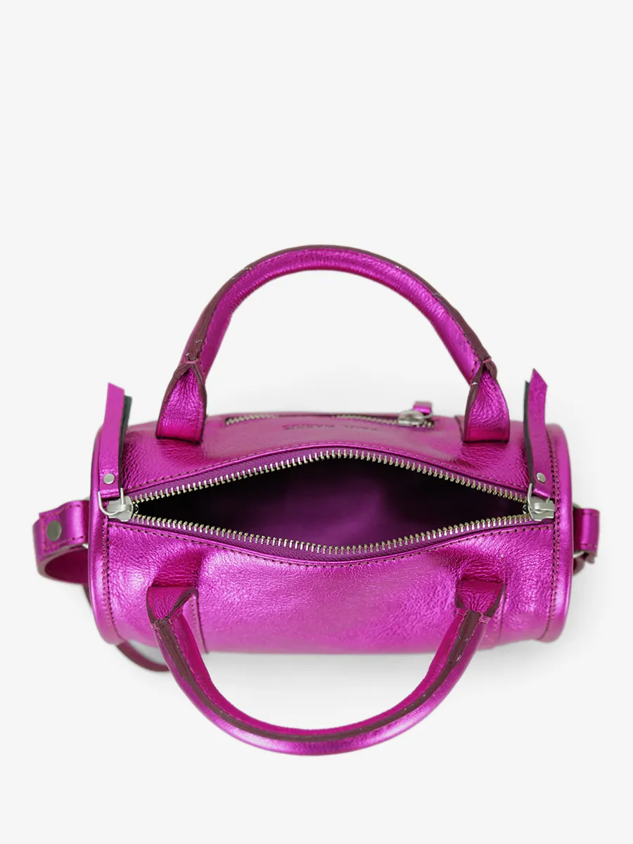 Pink Leather Cross-body Bag for Women - Charlie Electric Pink | PAUL MARIUS