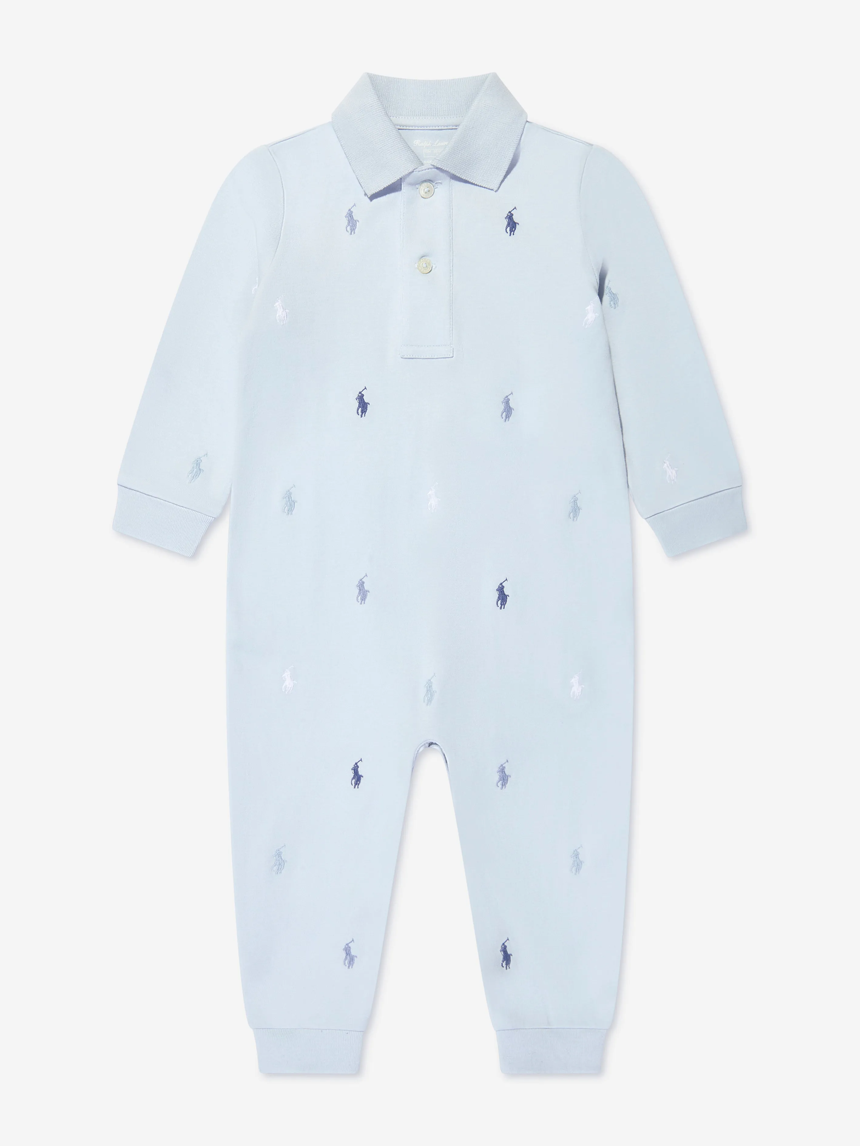 Ralph Lauren Baby Boys Logo Romper in Blue