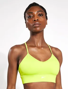 Reebok Workout Ready Sports Bra - Acid Yellow/White