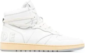 RHUDE high-top panelled sneakers White